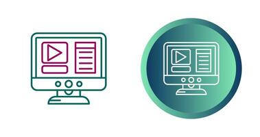 icône de vecteur vidéo lcd