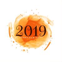 Abstrait joyeux nouvel an 2019 fond moderne vecteur
