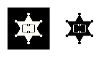 icône de vecteur d'insigne sherrif