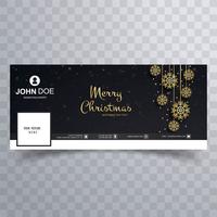 Joyeux Noël carte modèle de bannière facebook design vecteur
