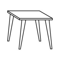 table, meubles en bois, isolé, icône vecteur