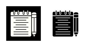 icône de vecteur de bloc-notes