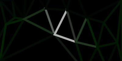modèle de mosaïque de triangle de vecteur vert foncé