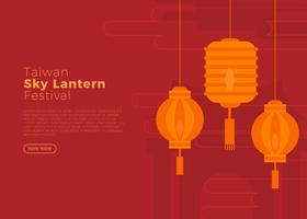 fête des lanternes du ciel de taiwan