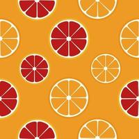 Modèle sans couture orange et pamplemousse, illustration vectorielle vecteur