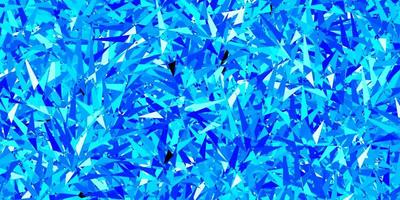 modèle vectoriel bleu foncé avec des triangles de cristaux