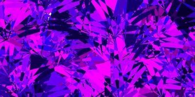 toile de fond de vecteur violet foncé avec des lignes de triangles