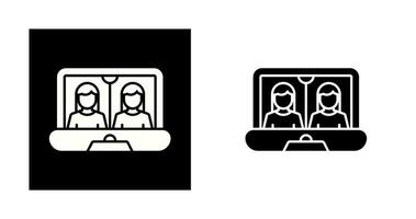 icône de vecteur de réunion en ligne