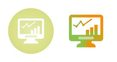 icône de vecteur de croissance lcd
