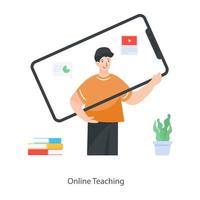 concept d'enseignement en ligne vecteur