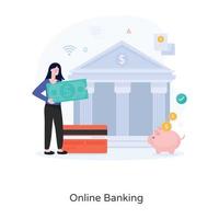conception de banque en ligne vecteur