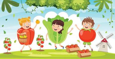 légumes frais pour une alimentation saine vecteur