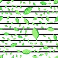 modèle vectoriel continu de couleur feuilles stylisées vertes