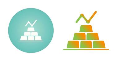 icône de vecteur de lingots d'or