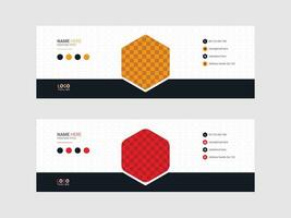 Créatif email Signature conception modèle vecteur