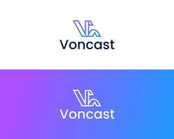 abstrait CV logo, CV monogramme logo conception modèle vecteur