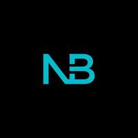 affaires entreprise lettre nb logo conception modèle. Facile et nettoyer plat conception de le lettre nb logo vecteur modèle. lettre nb logo pour entreprise.