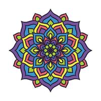 motif d'ornement rond mandala ethnique avec coloré vecteur