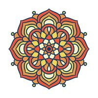 motif d'ornement rond mandala ethnique avec coloré vecteur