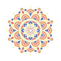 motif d'ornement rond mandala ethnique avec coloré vecteur