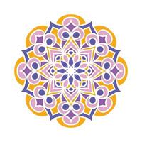 motif d'ornement rond mandala ethnique avec coloré vecteur