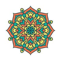 motif d'ornement rond mandala ethnique avec coloré vecteur