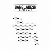 carte en pointillés du bangladesh vecteur