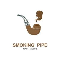 tuyau fumeur logo icône vecteur illustration conception