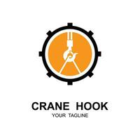 grue crochet logo illustration conception vecteur