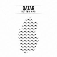 carte en pointillés du qatar vecteur