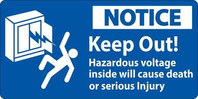 remarquer signe garder en dehors dangereux Tension à l'intérieur, volonté cause décès ou sérieux blessure vecteur