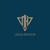 mx logo initiales Triangle forme style, Créatif logo conception vecteur