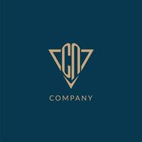 cn logo initiales Triangle forme style, Créatif logo conception vecteur