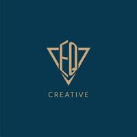 eq logo initiales Triangle forme style, Créatif logo conception vecteur