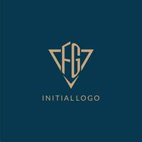 fg logo initiales Triangle forme style, Créatif logo conception vecteur