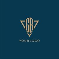 gb logo initiales Triangle forme style, Créatif logo conception vecteur