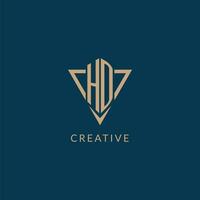 HD logo initiales Triangle forme style, Créatif logo conception vecteur