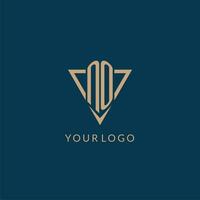 non logo initiales Triangle forme style, Créatif logo conception vecteur