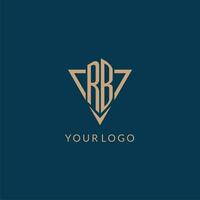 rb logo initiales Triangle forme style, Créatif logo conception vecteur