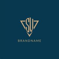 sv logo initiales Triangle forme style, Créatif logo conception vecteur