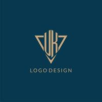 Royaume-Uni logo initiales Triangle forme style, Créatif logo conception vecteur