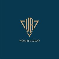 vb logo initiales Triangle forme style, Créatif logo conception vecteur