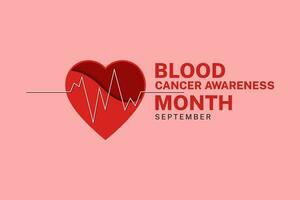 vecteur illustration de du sang cancer conscience mois observé dans septembre, adapté pour salutation cartes et social médias des postes