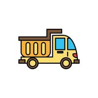 mignonne dessin animé Couleur décrit transport véhicule icône vecteur