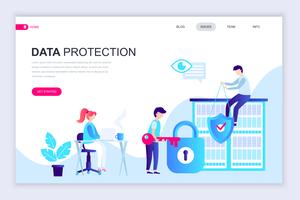 Bannière Web sur la protection des données vecteur