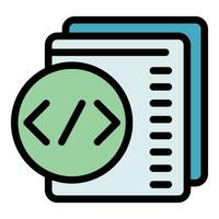 html code icône vecteur plat