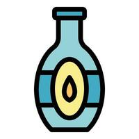 pétrole bouteille icône vecteur plat
