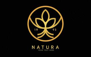 luxe d'or prime Naturel arbre logo vecteur