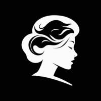 une femme visage silhouette avec élégant et minimal conception. parfait pour logos, Icônes, et dessins en relation à beauté, mode, et produits de beauté. vecteur