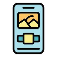 téléphone intelligent app icône vecteur plat